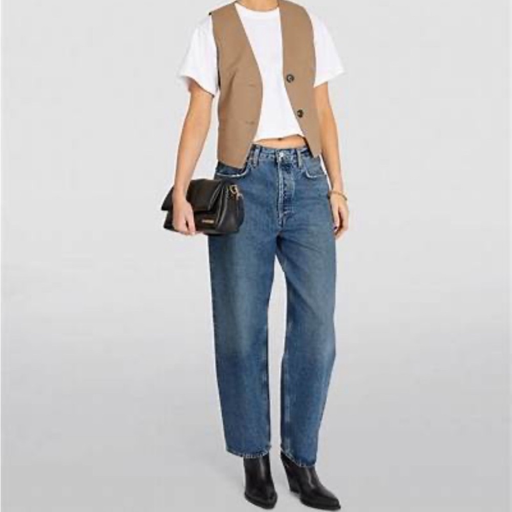 NWT AGOLDE Dara Mid Rise Baggy Organic Jeans